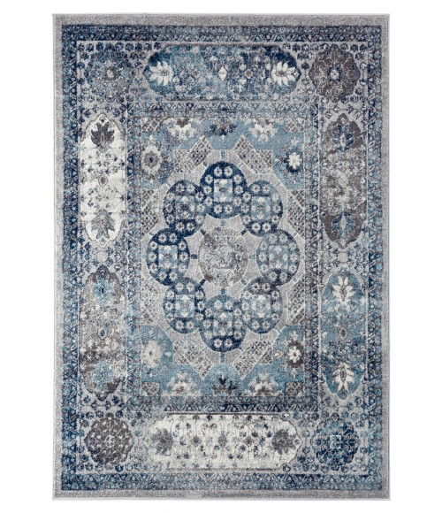 Amer Alexandria Loftus Gray Bordered Area Rug 2'x3'