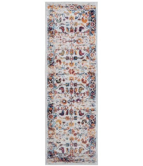 Amer Alexandria Cochise Orange Bordered Runner Rug 2'x6'
