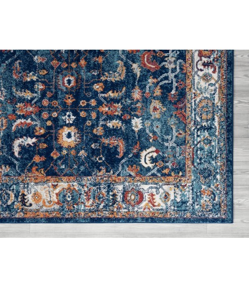 Amer Alexandria Cochise Blue Bordered Area Rug 2'x3'