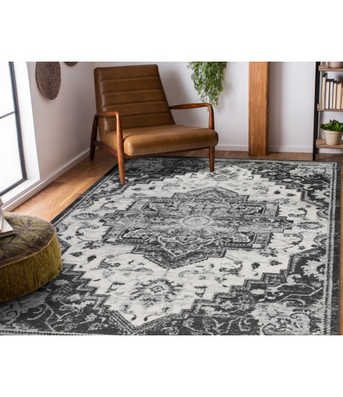 Alexandria Yana Ivory Medallion Area Rug