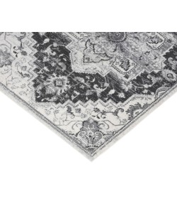Amer Alexandria Yana Dark Gray Medallion Runner Rug 2'6" x 10'3"