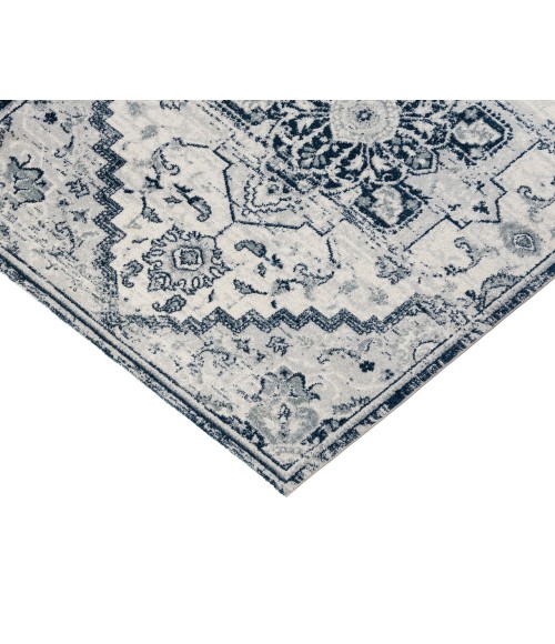 Alexandria Yana Deep Blue Medallion Area Rug