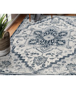 Amer Alexandria Yana Deep Blue Medallion Area Rug 4' x 6'