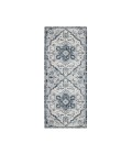 Jordan Bea Navy Blue Traditional Floral Area Rug