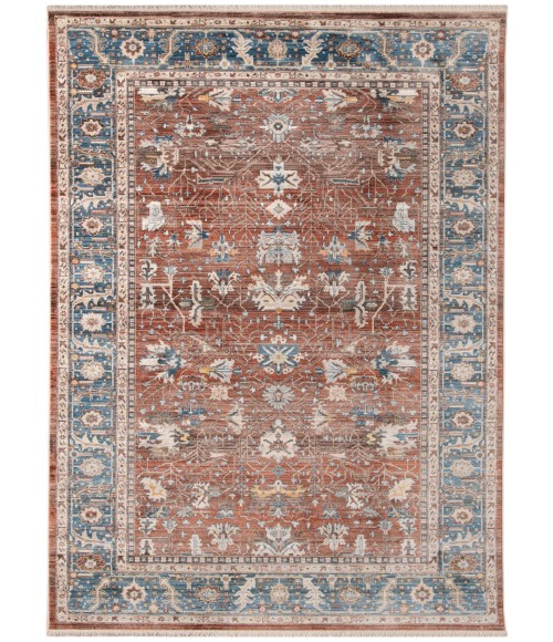 Amer Arcadia Northam Red Oriental Polyester Red Area Rug 7'1"x10'