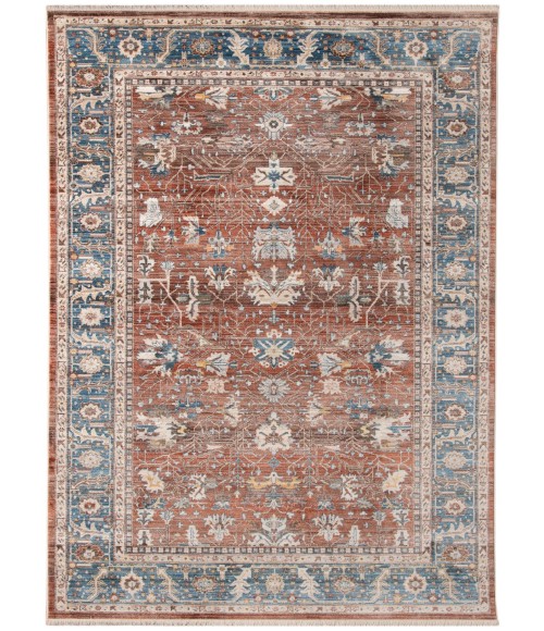 Amer Arcadia Northam Red Oriental Polyester Red Area Rug 5'x7'8"