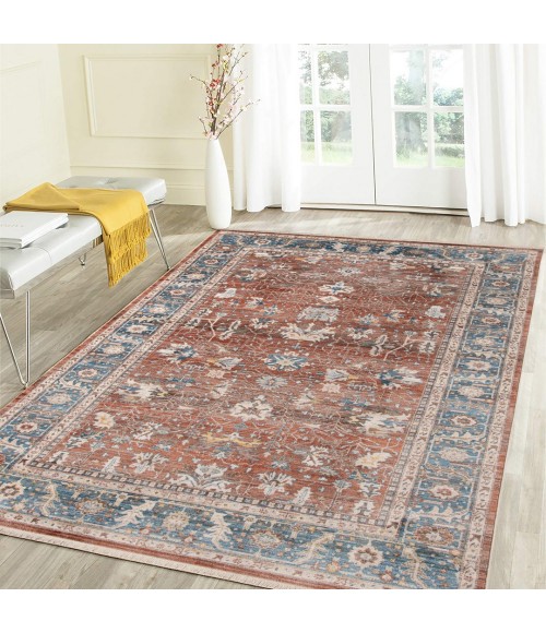 Amer Arcadia Northam Red Oriental Polyester Red Area Rug 5'x7'8"