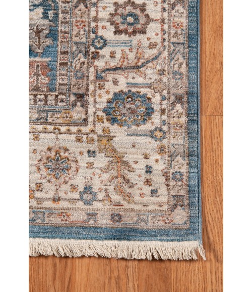 Amer Arcadia Northam Blue Oriental Polyester Area Rug 5'x7'8"