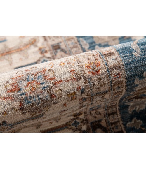 Amer Arcadia Northam Blue Oriental Polyester Area Rug 5'x7'8"