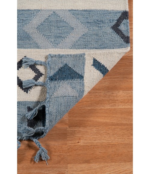 Amer Artifacts Chepa Blue Handmade Flatweave Wool Area Rug 3'x5'