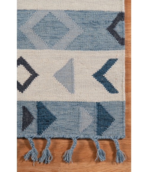 Amer Artifacts Chepa Blue Handmade Flatweave Wool Area Rug 3'x5'