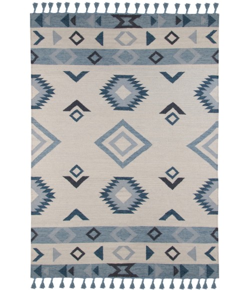 Amer Artifacts Chepa Blue Handmade Flatweave Wool Area Rug 3'x5'
