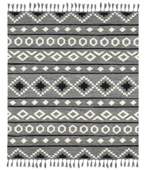 Amer Artifacts Leon Gray Handmade Flatweave Wool Area Rug 3'x5'