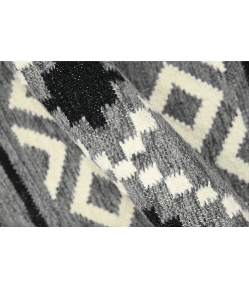 Amer Artifacts Leon Gray Handmade Flatweave Wool Area Rug 3'x5'