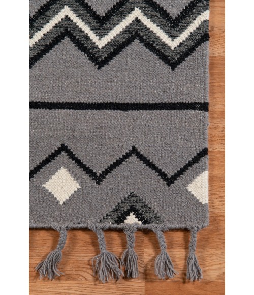 Amer Artifacts Satillo Dove Gray Handmade Flatweave Wool Area Rug 9'x12'