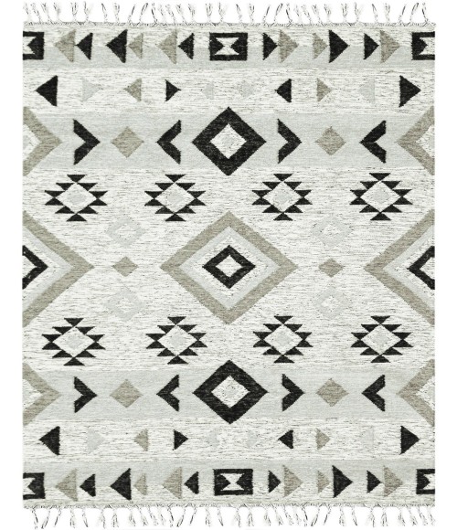 Amer Artifacts Zico Silver Handmade Flatweave Wool Area Rug 3'x5'