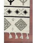 Amer Artifacts Pacha Ivory Handmade Flatweave Wool Area Rug 3'x5'