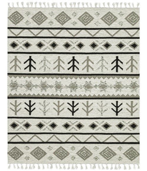 Amer Artifacts Pacha Ivory Handmade Flatweave Wool Area Rug 3'x5'