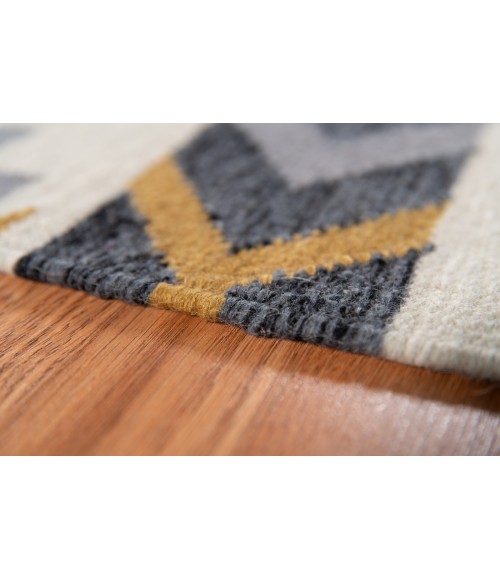 Amer Artifacts Havasu Yellow Handmade Flatweave Wool Area Rug 3'x5'