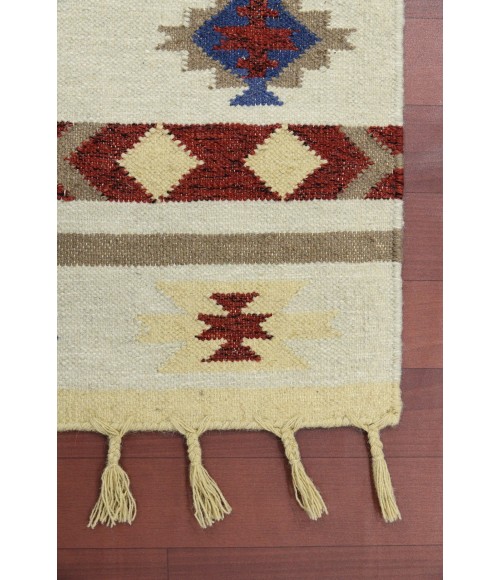 Amer Artifacts Havasu Red Handmade Flatweave Wool Area Rug 3'x5'