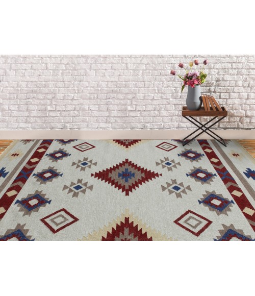 Amer Artifacts Havasu Red Handmade Flatweave Wool Area Rug 3'x5'