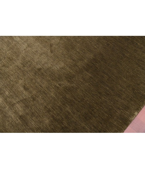 Amer Arizona Rye Solid Chocolate Brown Handwoven Wool Area Rug 4'x6'
