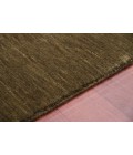 Amer Arizona Rye Solid Chocolate Brown Handwoven Wool Area Rug 4'x6'