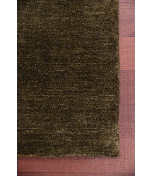 Amer Arizona Rye Solid Chocolate Brown Handwoven Wool Area Rug 4'x6'