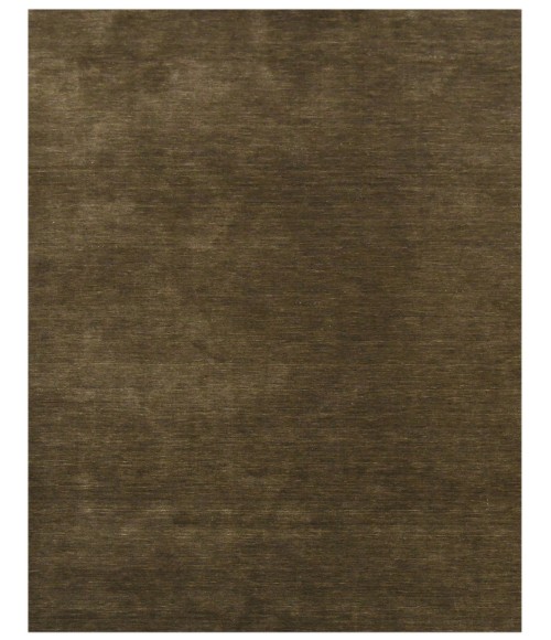Amer Arizona Rye Solid Chocolate Brown Handwoven Wool Area Rug 4'x6'