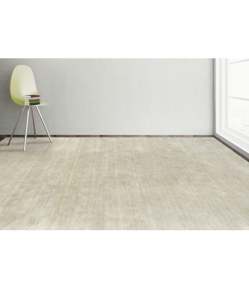 Amer Arizona Rye Solid Ivory Handwoven Wool Area Rug 9'x12'