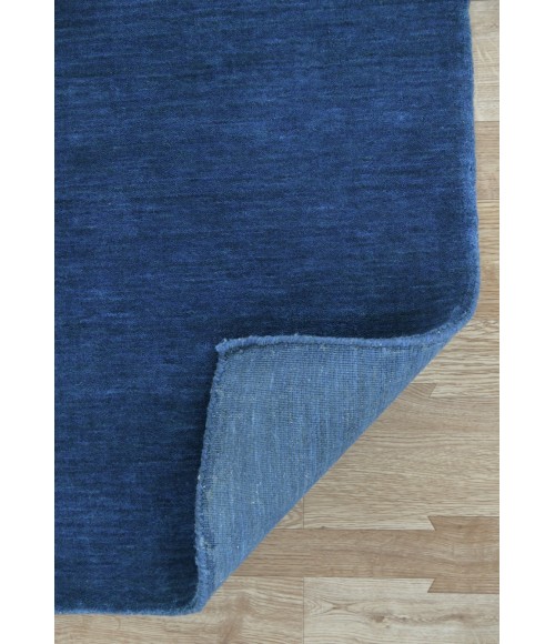 Amer Arizona Rye Solid Navy Blue Handwoven Wool Area Rug 9'x12'