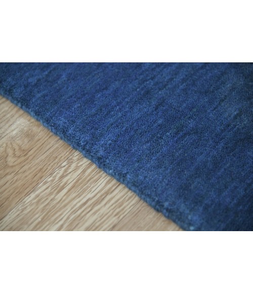 Amer Arizona Rye Solid Navy Blue Handwoven Wool Area Rug 9'x12'