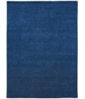 Amer Arizona Rye Solid Navy Blue Handwoven Wool Area Rug 9'x12'