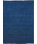 Amer Arizona Rye Solid Navy Blue Handwoven Wool Area Rug 4'x6'