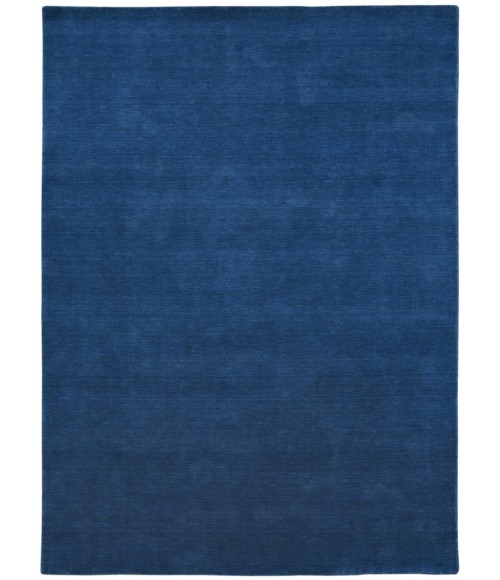 Amer Arizona Rye Solid Navy Blue Handwoven Wool Area Rug 10'x14'