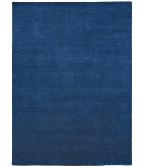 Amer Arizona Rye Solid Navy Blue Handwoven Wool Area Rug 4'x6'