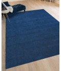 Amer Arizona Rye Solid Navy Blue Handwoven Wool Area Rug 9'x12'