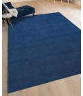 Amer Arizona Rye Solid Navy Blue Handwoven Wool Area Rug 10'x14'