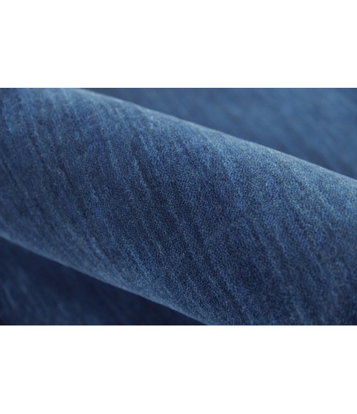 Amer Arizona Rye Solid Navy Blue Handwoven Wool Area Rug 4'x6'