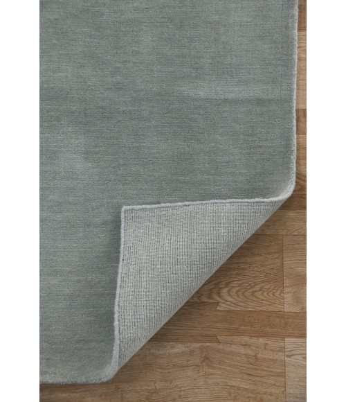 Amer Arizona Rye Solid Gray/Blue Handwoven Wool Area Rug 8'x10'