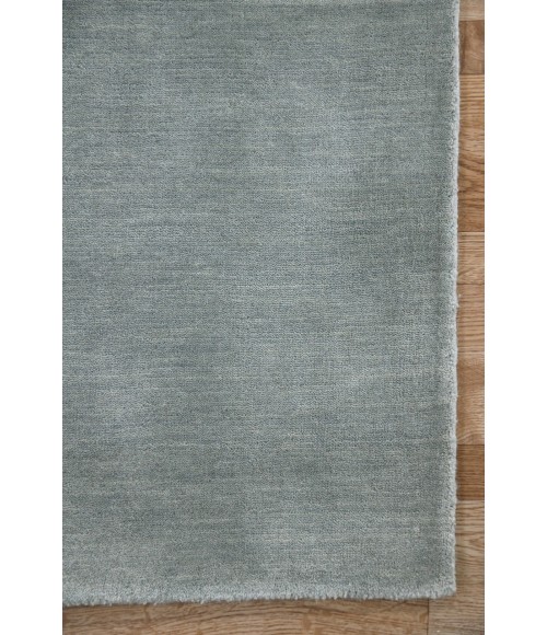 Amer Arizona Rye Solid Gray/Blue Handwoven Wool Area Rug 8'x10'