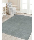 Amer Arizona Rye Solid Gray/Blue Handwoven Wool Area Rug 8'x10'