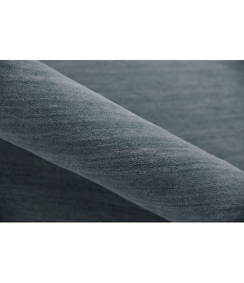 Amer Arizona Rye Solid Light Blue Handwoven Wool Area Rug 5'x8'