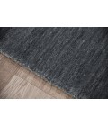 Arizona Area Rug Amer Arizona Rye Solid Dark Gray Handwoven Wool Area Rug 8'x10'
