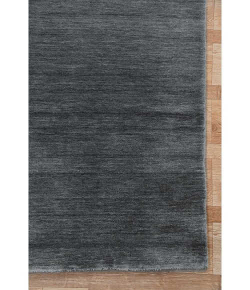 Arizona Area Rug Amer Arizona Rye Solid Dark Gray Handwoven Wool Area Rug 8'x10'