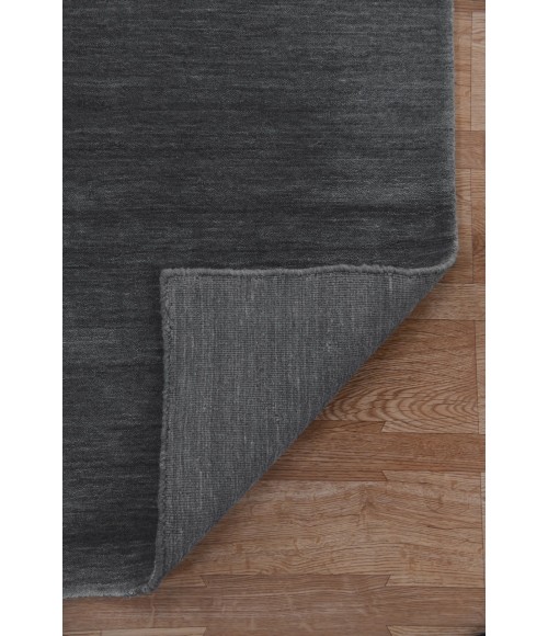 Arizona Area Rug Amer Arizona Rye Solid Dark Gray Handwoven Wool Area Rug 8'x10'