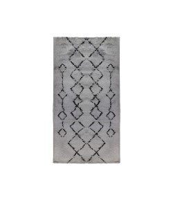 Amer Aspen Denise Gray/Black Geometric Runner Rug 2'2" x 10'