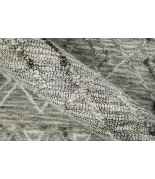 Amer Berlin Parsall Light Gray Hand-Hooked Wool Area Rug 8'x10'