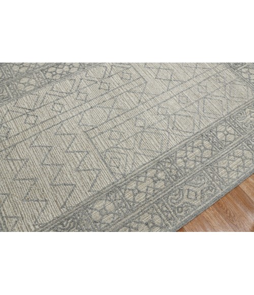 Amer Berlin Wishek Gray Hand-Hooked Wool Area Rug 8'x10'