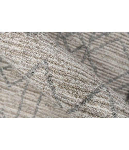 Amer Berlin Wishek Gray Hand-Hooked Wool Area Rug 8'x10'